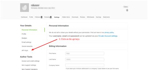 Help me get the ThemeForest API Key back .